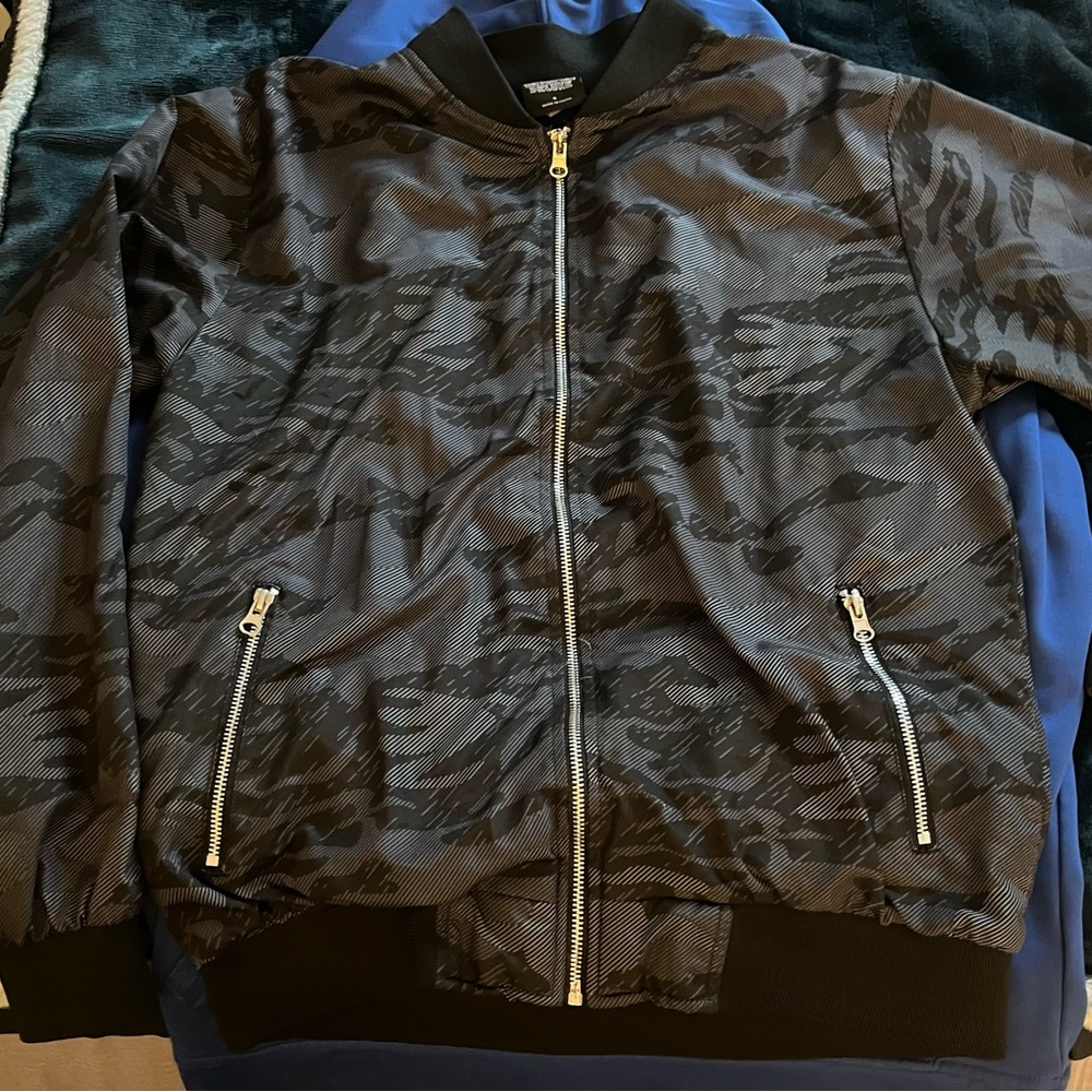 Original Deluxe Black Bomber Jacket Satin Sheen